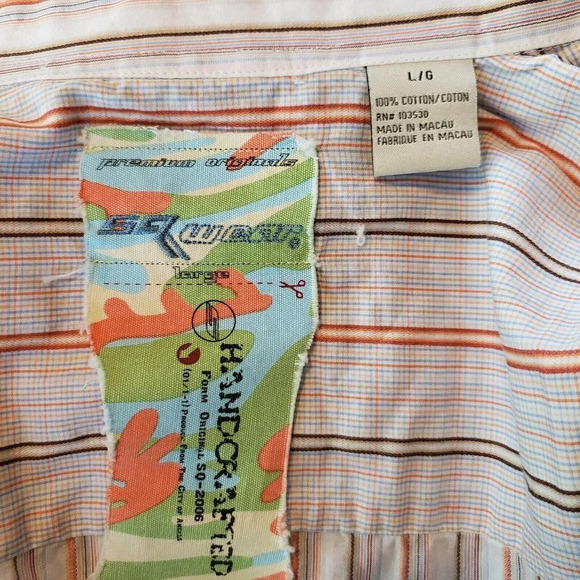 NWT  SQ WEAR MENS LONG SLEEVE BUTTON SHIRT SIZE L 100% COTTON NWT - Picture 11 of 11
